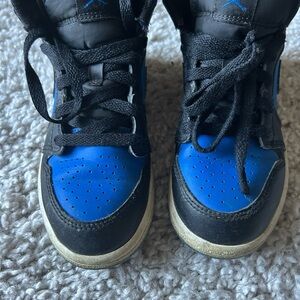 Kids Black and Blue Jordans